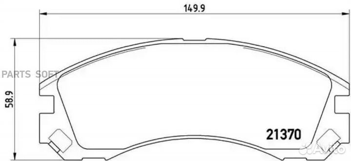 Brembo P61089 Колодки тормозные, комплект передний