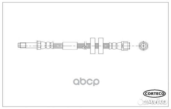 Шланг тормозной задний audi a8 09- 49384128 Co