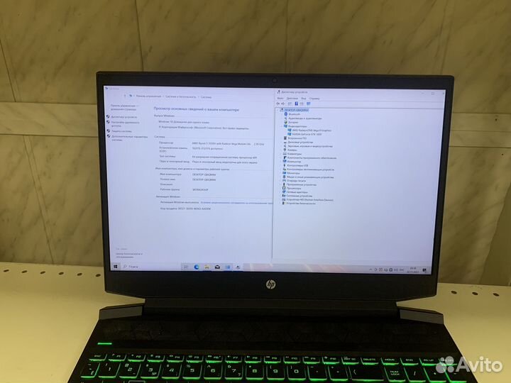 Игровой ноутбук HP pavilion gaming 15.6 R5/GTX1650