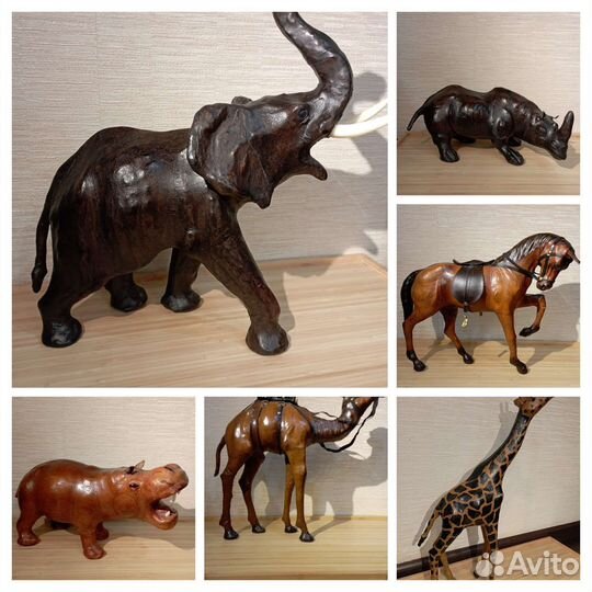 Фигурки животных (натуральная кожа). Индия