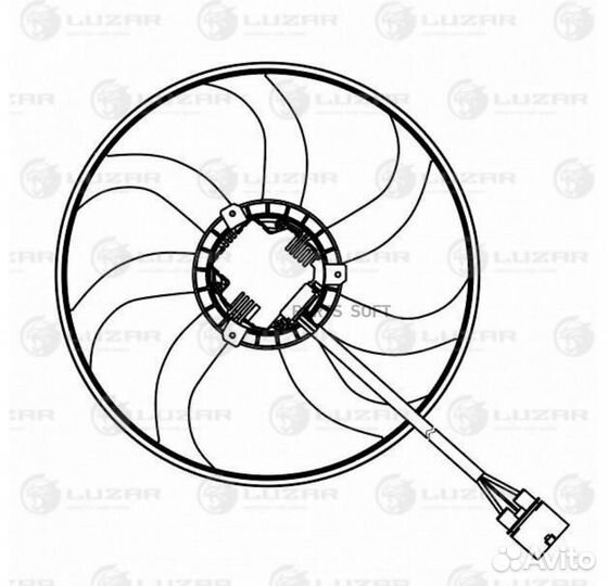 Вентилятор двигателя Skoda Octavia A5 (04) 1.4i (б