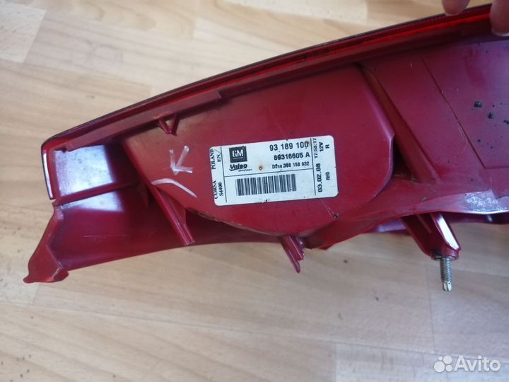 Фонарь задний левый опель корса д