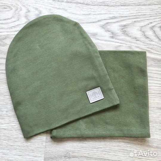 Комплект шапка и снуд для мальчика 50-54