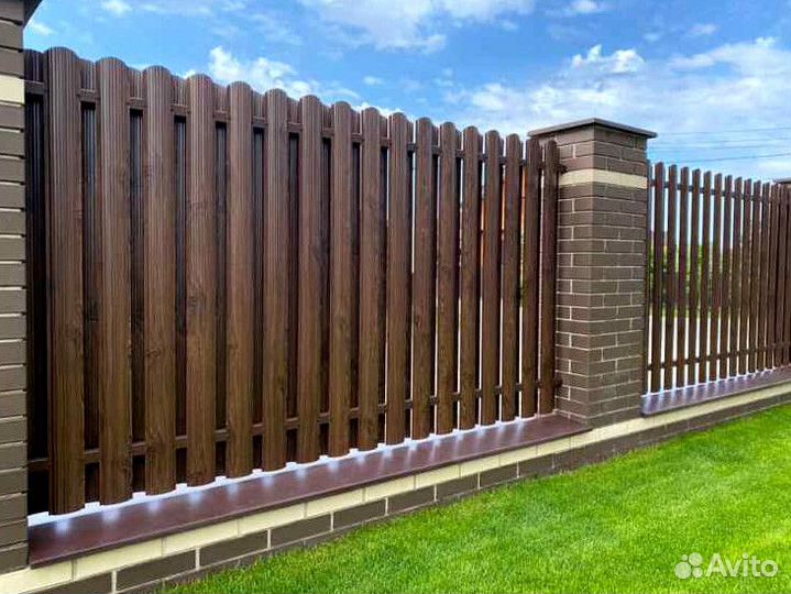 Евроштакетник металлический