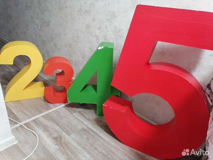 Объемные цифры из пенопласта
