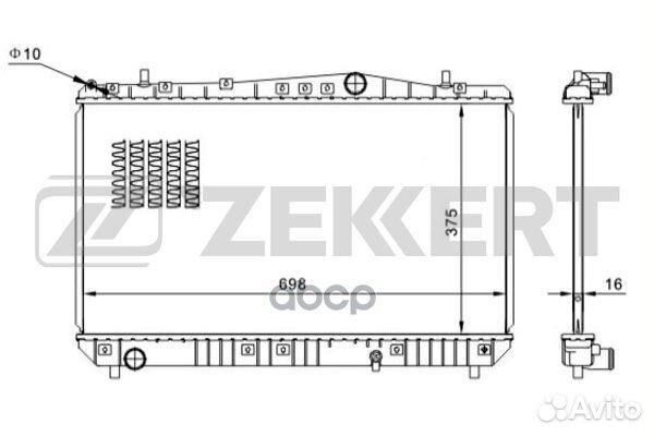 Радиатор охл. дв. Chevrolet Rezzo 05- mk-1418 Z