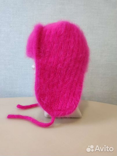 Шапка ушанка из пуха норки