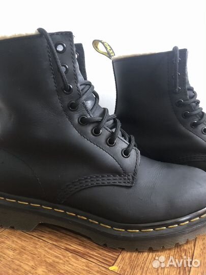 Ботинки DR.martens 1460 serena черные С мехом