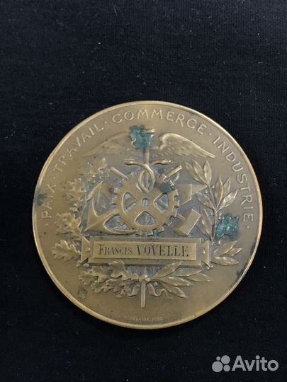 Медаль бронзовая Франция