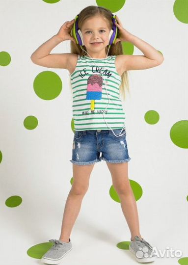 Топ Майка Футболка для девочки с пайетками