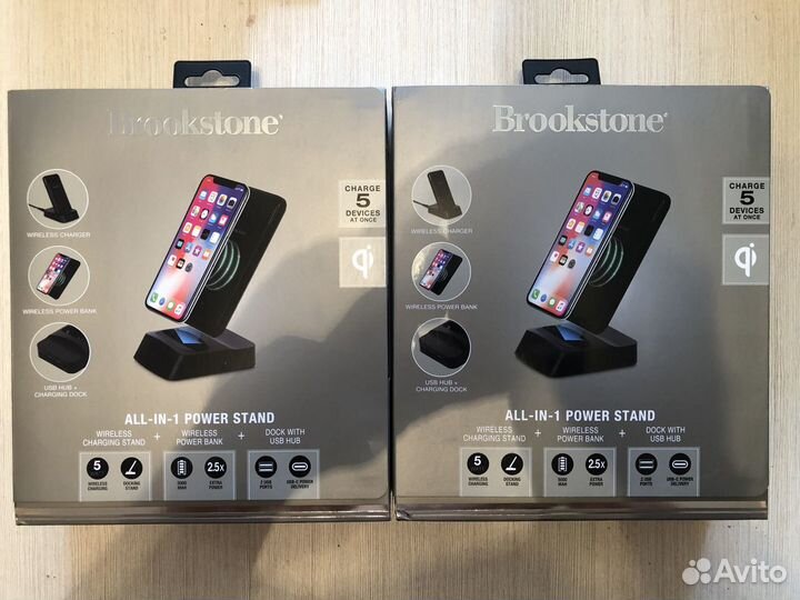 Док-станция с беспроводной зарядкой + повербанк