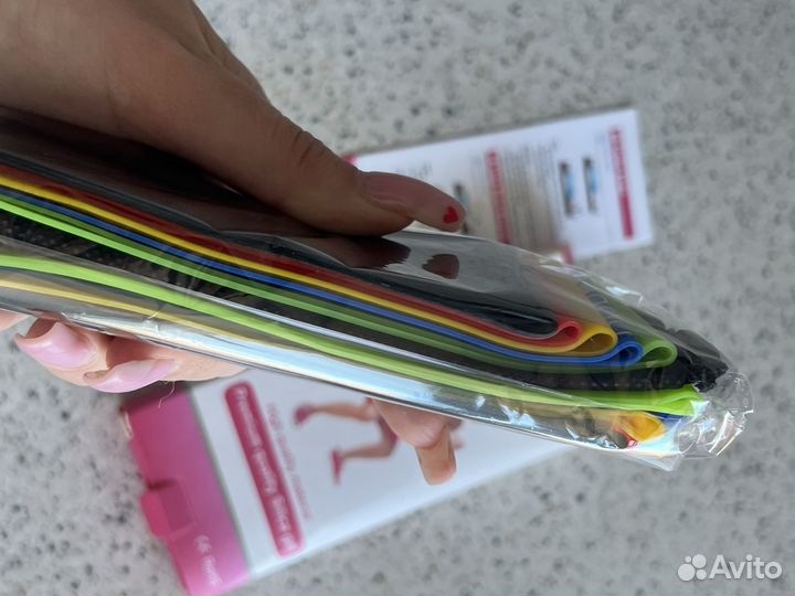 Набор резинок 5 шт спорт фитнес ленты эспандеры