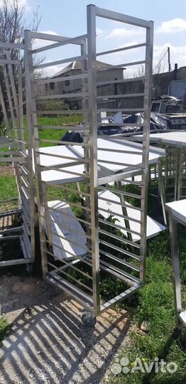 Тележка из нержавеющей стали для противней 60на40