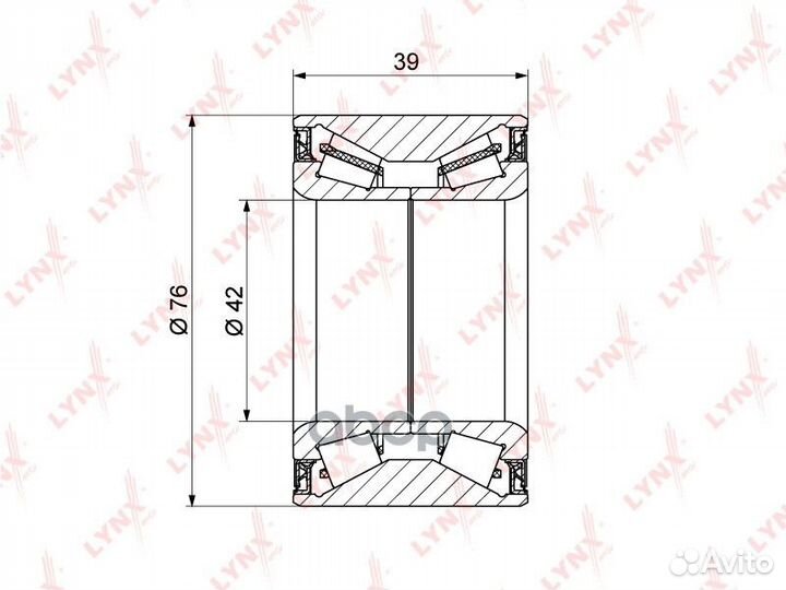 Комплект подшипника ступицы колеса зад WB13