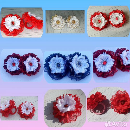 Бантики для волос ручной работы