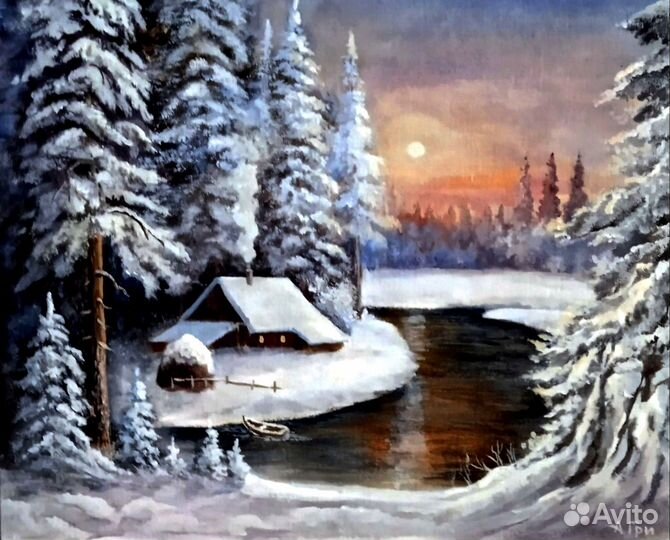 Картина Зима. Акрил