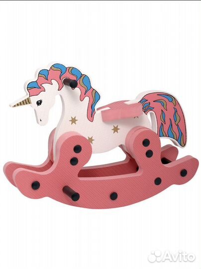 Детская качалка лошадка единорог
