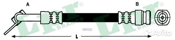 Шланг тормозной hyundai H1 97- пер.прав. шт 6T4