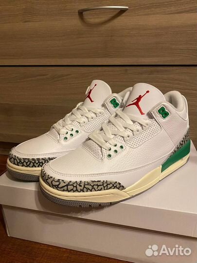 Кроссовки Nike air Jordan 3 retro lucky green