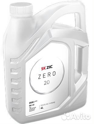 ZIC zero 20 0W20 (4L) масло мот. синт API SP