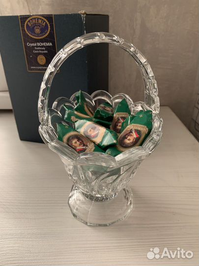 Конфетница вазочка Crystal Bohemia 21,5 см Богемия