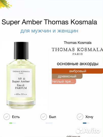 Super Amber Thomas Kosmala 11 пробник