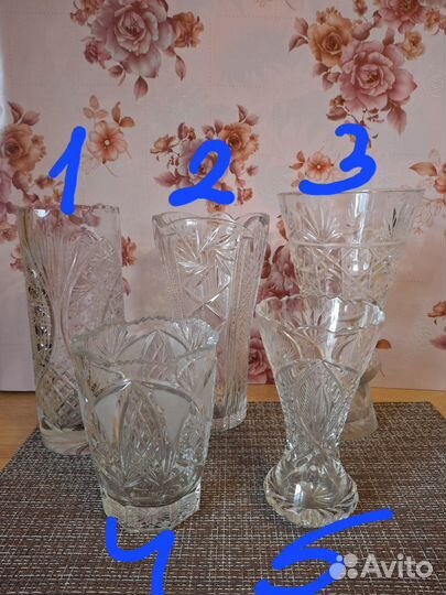 Хрустальная ваза, салатник, конфетница