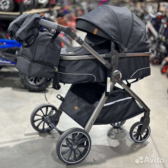 Коляска Luxmom V8 2в1 с тёплым конвертом новая