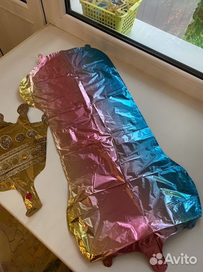 Воздушный Шар цифра, «единица» с короной, новый