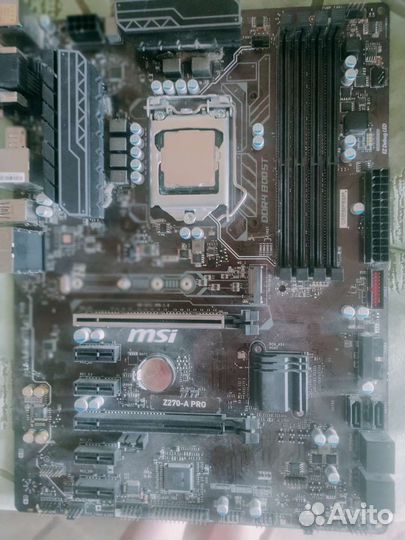 Intel core i5 7600k+msi z270-A pro