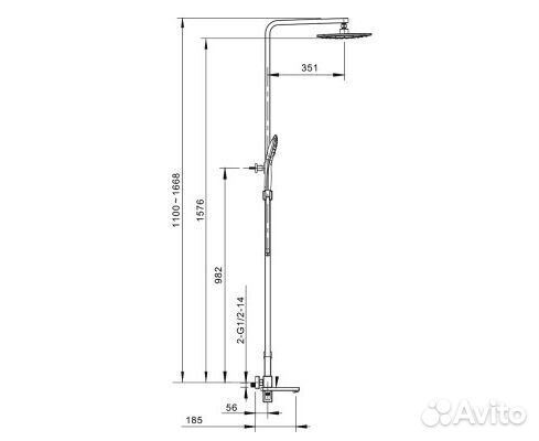 Душевая стойка со смесителем gappo G2417-9