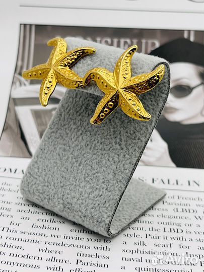 Серьги винтажные Monet, маркированы на заглушках Д