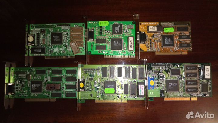 Видеокарты ретро, не рабочие и прочее