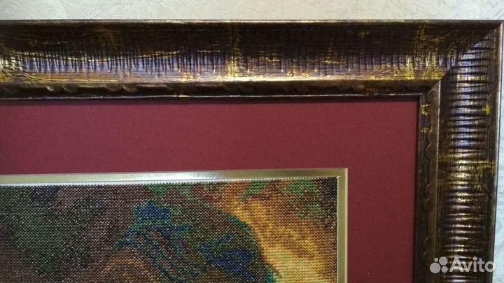 Вышивка в багете 54см*47см готовая работа