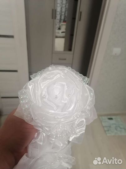 Банты для волос белые