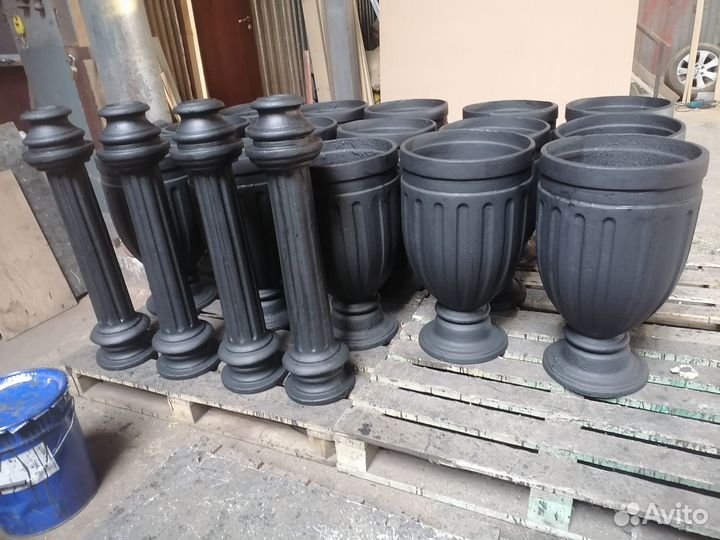 Урна для мусора уличная чугунная вднха