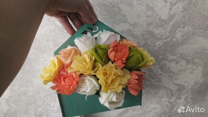 Букет из 7 мыльных роз