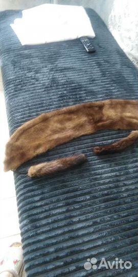 Меховой воротник норка длинна 90 см по кругу