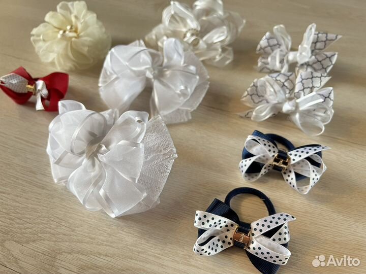 Банты для волос, резинки доя волос новые