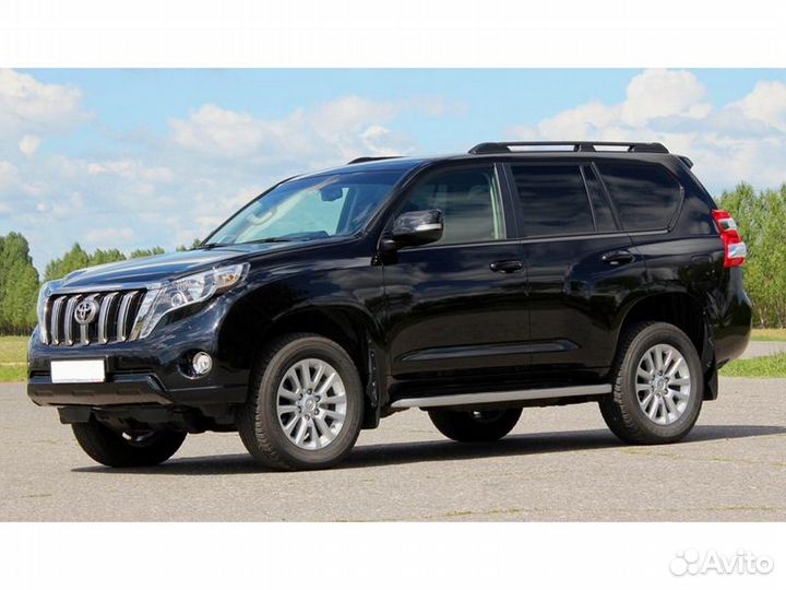 Рейлинги на крышу Toyota Prado 150 c 2009 апс Серые