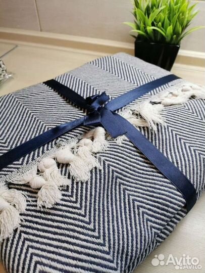 Хлопковый плед покрывало Турция евро и 1,5
