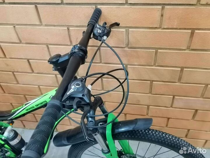 Велосипед двухподвесный скоростной на колёсах 26д