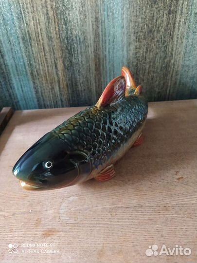 Керамика, глазурь, настенная рыба