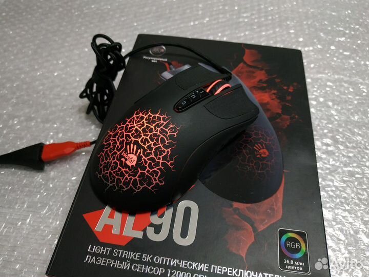 Игровая мышка лазерная Bloody AL90 рег. веса