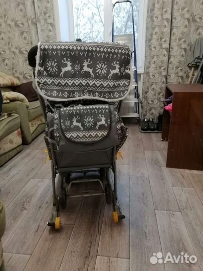 Детские санки коляска