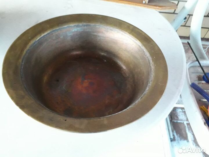 Старинный медный таз