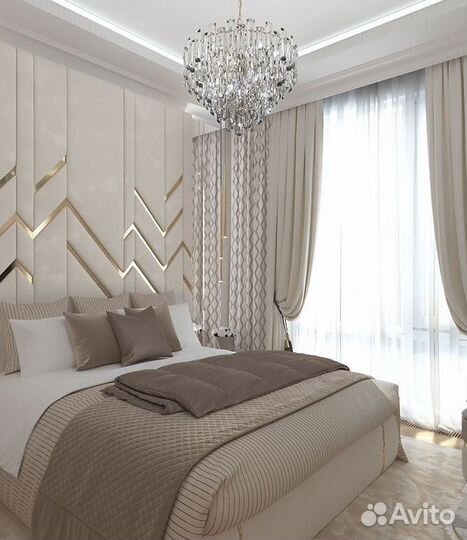 Мягкое изголовье для кровати