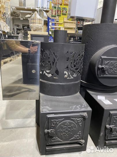 Печь для бани из трубы 426 мм