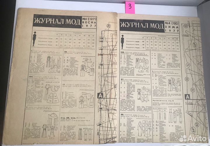 Выкройки к журналам мод СССР