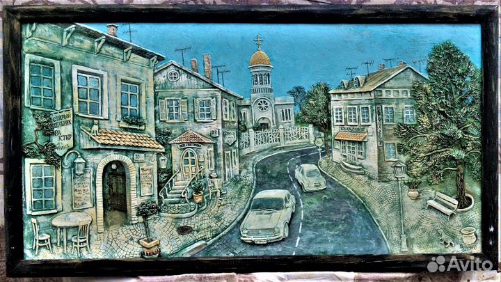 Гипсовое панно барельеф